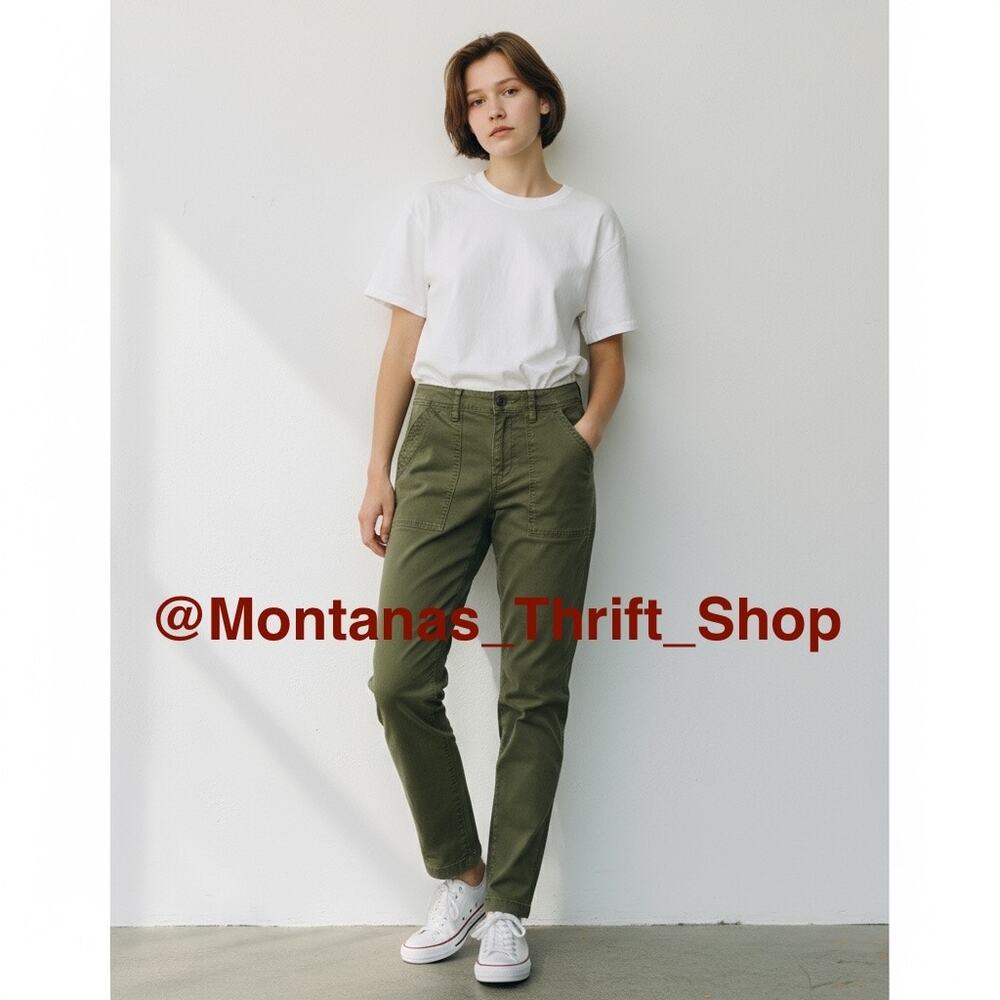J.Crew womens 28 olive green Neutral Capsule high rise stretch cargo pants